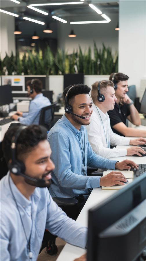 A Capnix customer support team member smiling with colleagues